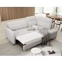 Voir la diapositive 3 : BEST MOBILIER Kalibo - canapé d'angle droit - 5 places - convertible avec coffre et têtières - en tissu bouclette