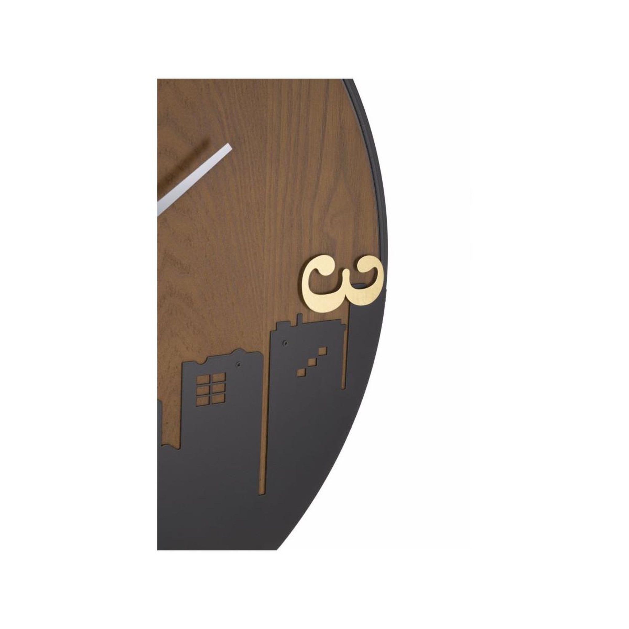 Voir la diapositive 2 : Paris Prix Horloge murale design  city  60cm marron & noir