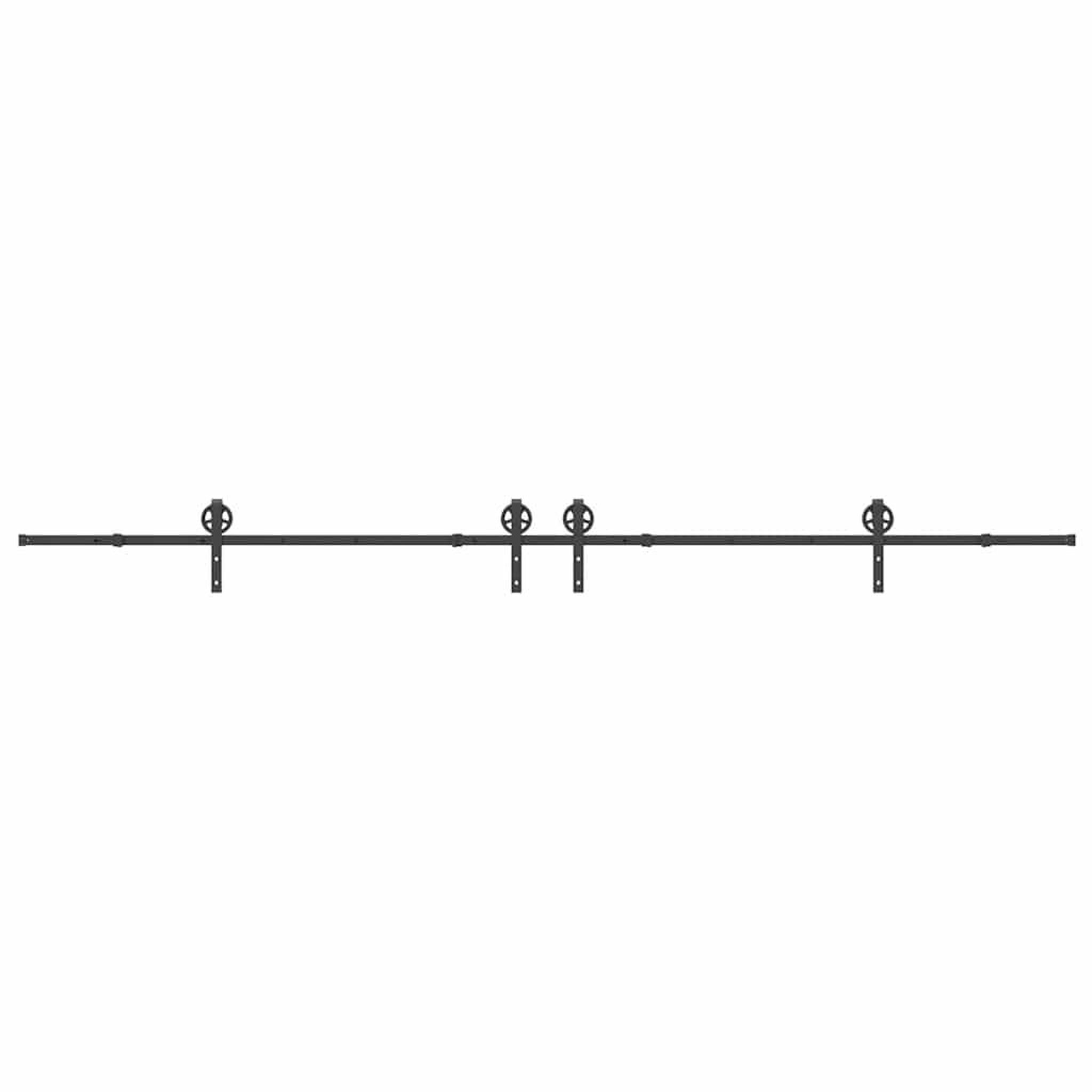 Voir la diapositive 5 : VIDAXL Kit de quincaillerie de porte coulissante 400 cm acier noir
