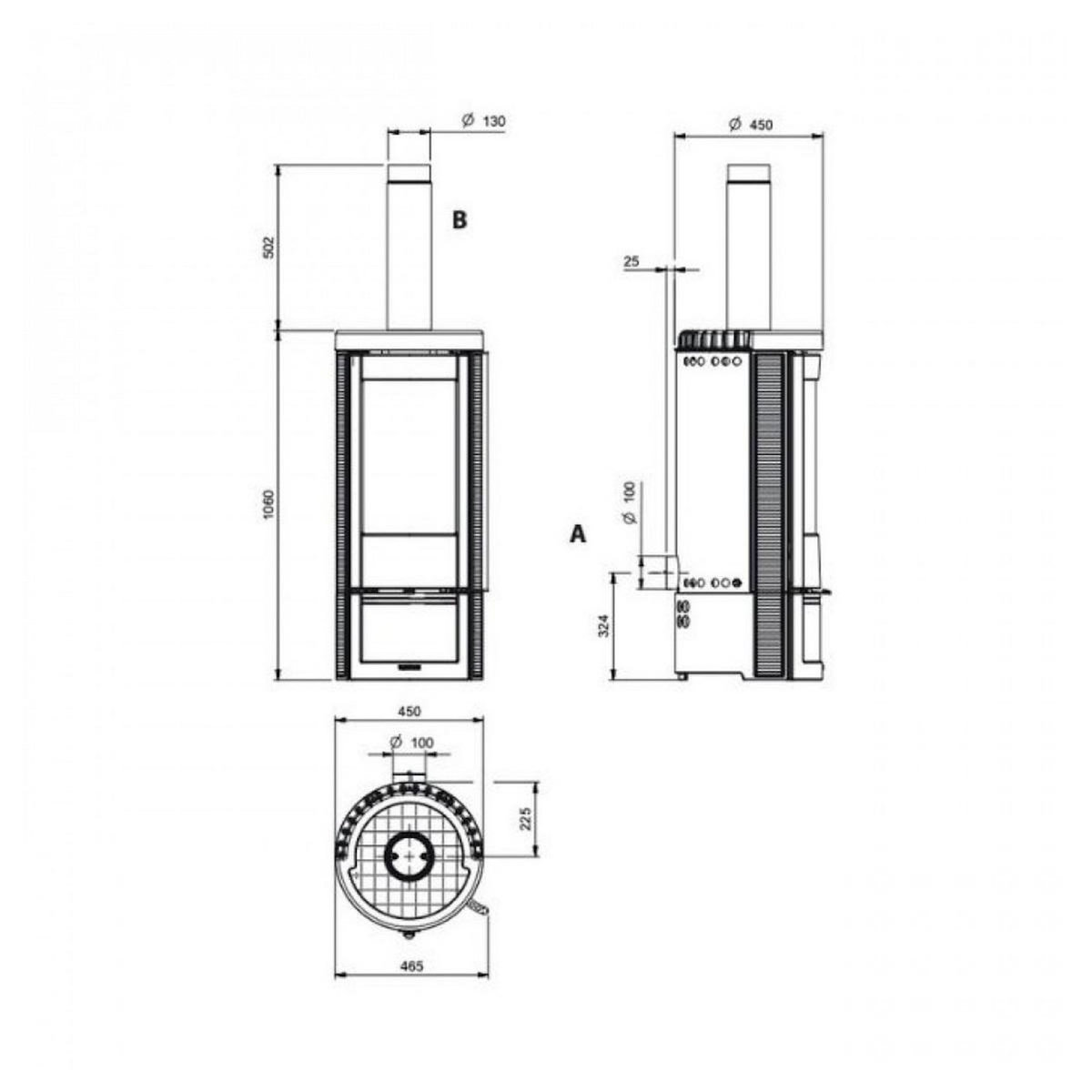 NORDICA EXTRAFLAME Poêle à bois fonte 7.5kw - MARLENA.16