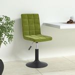 VIDAXL Chaises pivotantes a manger lot de 6 vert clair velours