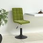 Voir la diapositive 1 : VIDAXL Chaises pivotantes a manger lot de 6 vert clair velours