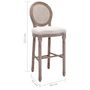 Voir la diapositive 6 : VIDAXL Tabourets de bar lot de 2 blanc lin