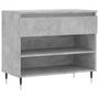 Voir la diapositive 2 : VIDAXL Armoire a chaussures Gris beton 70x36x60 cm Bois d'ingenierie
