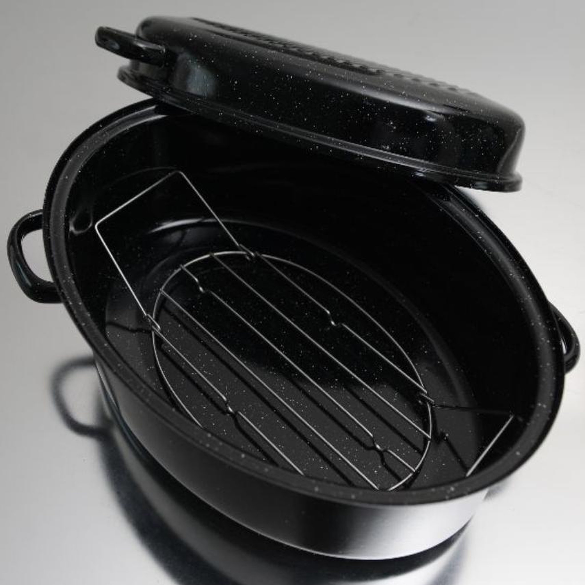 Voir la diapositive 2 : Kochstar Daubière en acier émaillé 38cm noir - k32711038