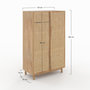 Voir la diapositive 4 : Rendez vous déco Armoire en bois massif de mindi et rotin-Delya