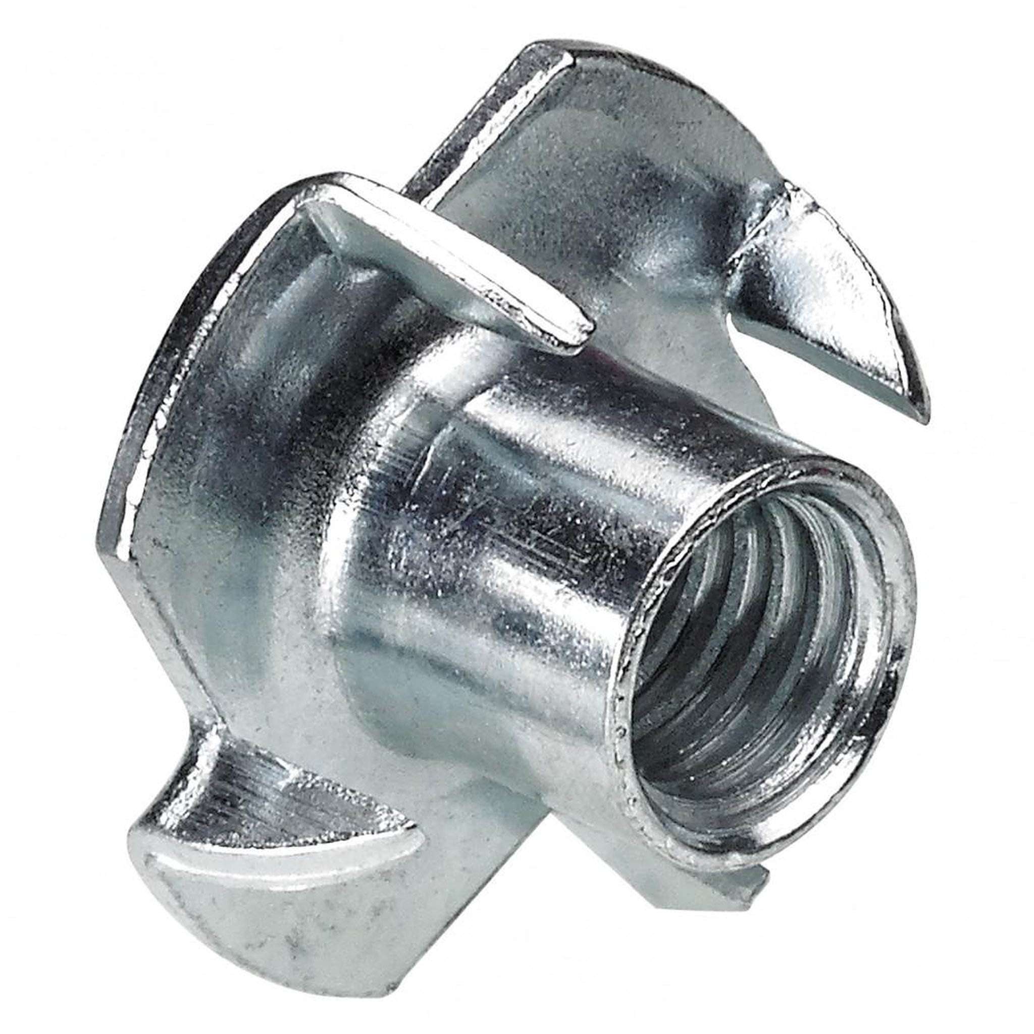 CENTRALE BRICO Lot de 8 écrous à enfoncer acier chromé HETTICH, l.22 mm