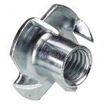 CENTRALE BRICO Lot de 8 écrous à enfoncer acier chromé HETTICH, l.22 mm