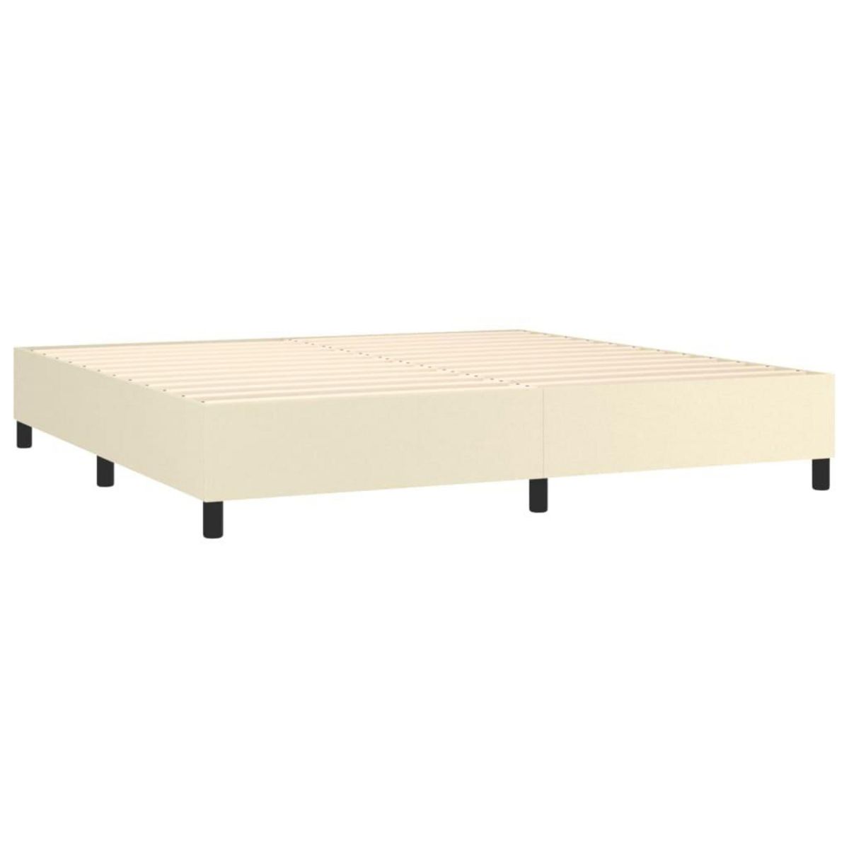 VIDAXL Cadre de lit sans matelas creme 200x200 cm similicuir