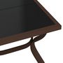 Voir la diapositive 5 : VIDAXL Table de jardin Marron et noir 140x70x70 cm Acier et verre