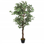 VIDAXL Ficus artificiel 378 feuilles 80 cm vert