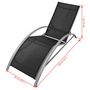 Voir la diapositive 6 : VIDAXL Chaise longue aluminium noir