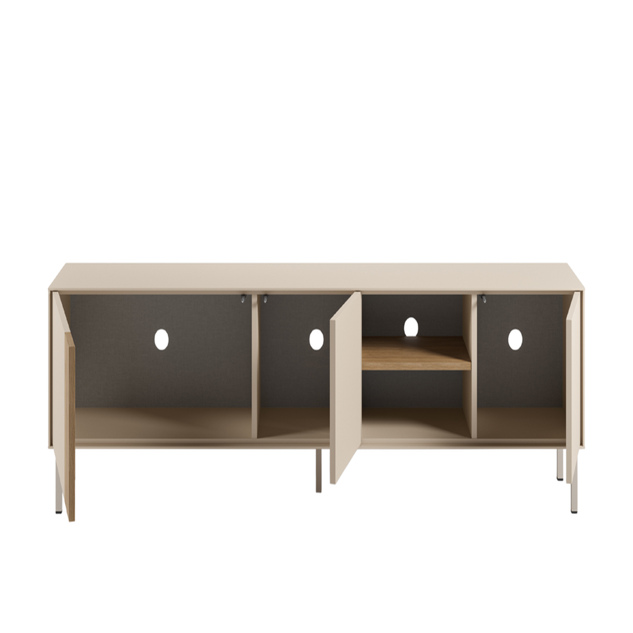 Voir la diapositive 5 : CASANOVA PARIS Eldio - meuble tv 180cm en mélamine beige