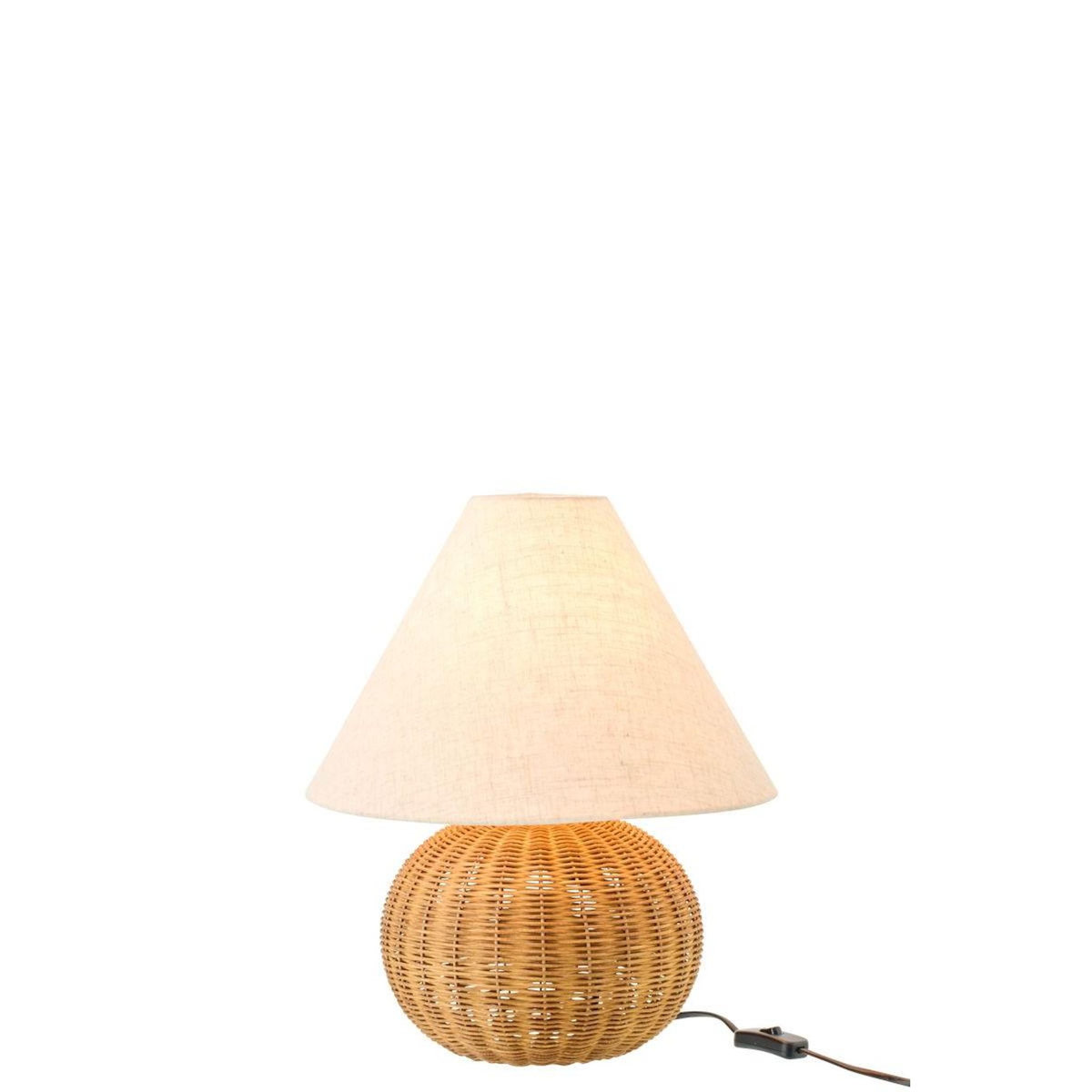 Paris Prix Lampe à Poser en Rotin  Tanisha  42cm Naturel