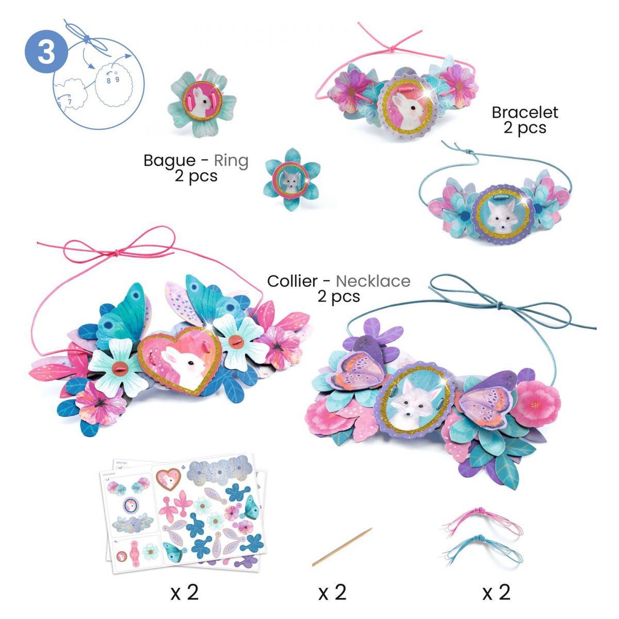 Voir la diapositive 4 : Djeco Nymphea coffret multi activites collage