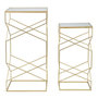 Voir la diapositive 5 : Paris Prix Lot de 2 Tables d'Appoint Design  Glassy  100cm Or