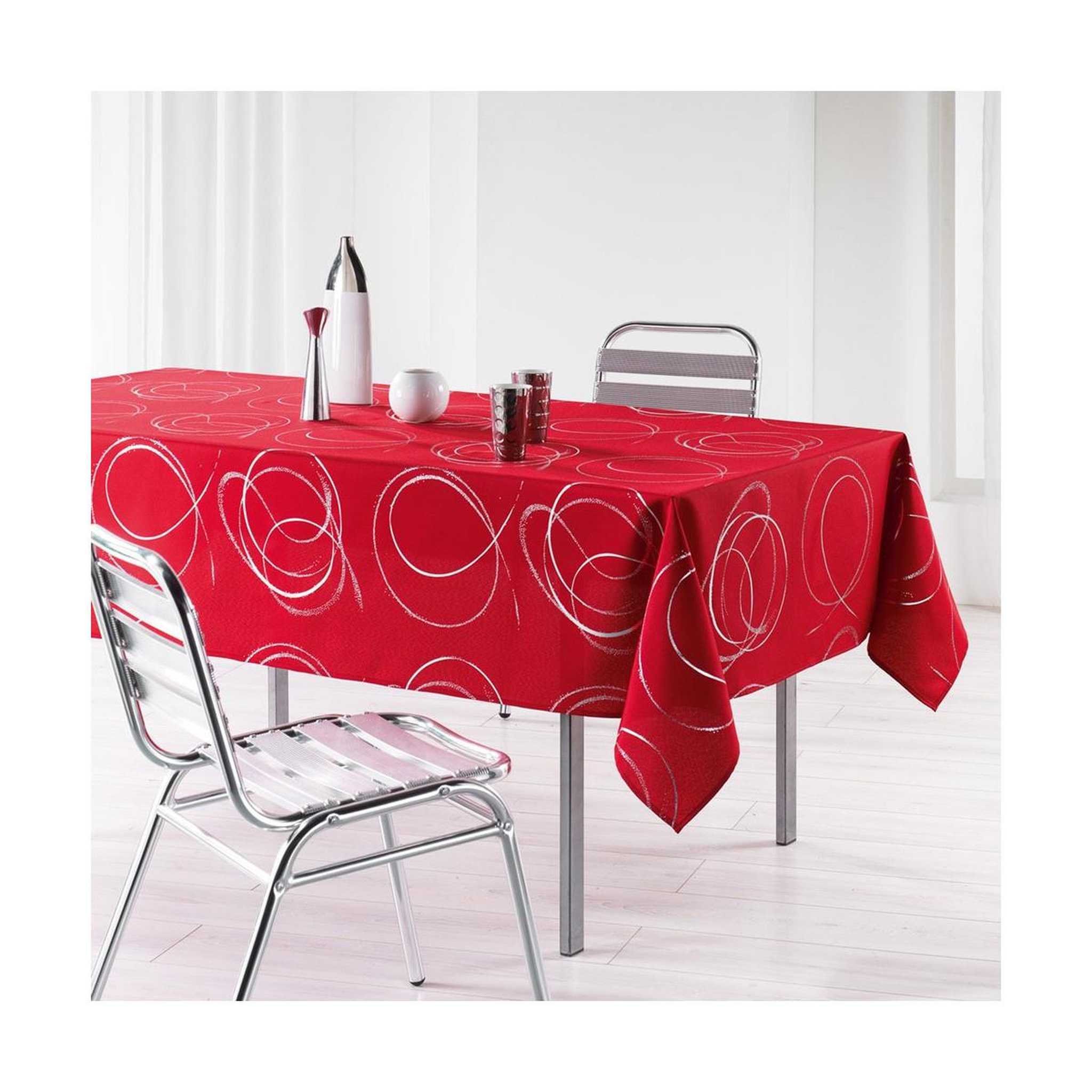 Douceur d'Intérieur Nappe antitache  bully  150x240cm rouge