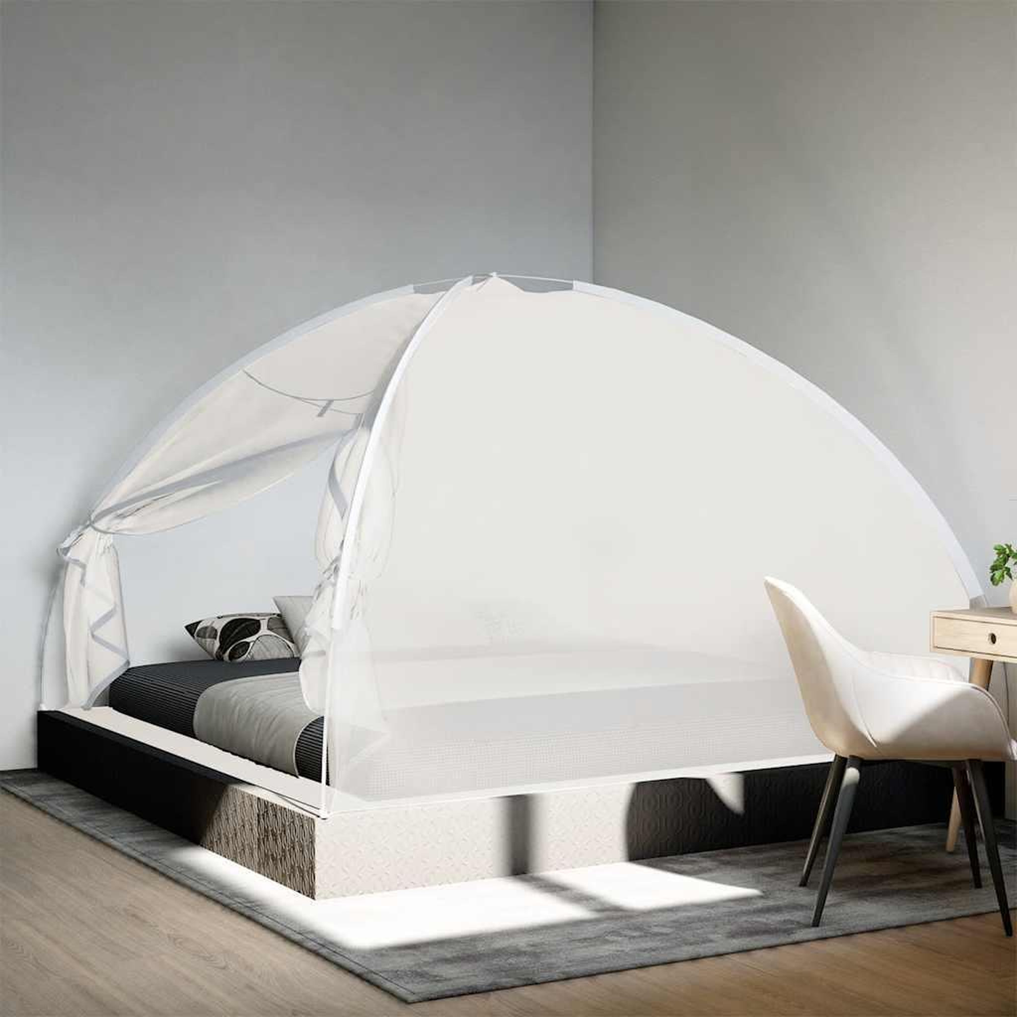 VIDAXL Moustiquaire mongole avec portes 220 maille blanc 200x200x135cm