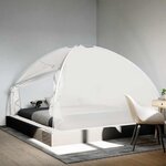 VIDAXL Moustiquaire mongole avec portes 220 maille blanc 200x200x135cm