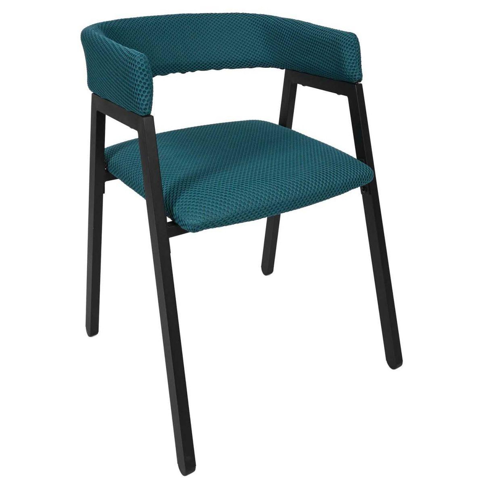 Voir la diapositive 2 : The Home Deco Factory Lot de 2 chaises design  atome  74cm bleu