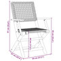 Voir la diapositive 6 : VIDAXL Chaises de jardin pliantes lot de 4 gris poly rotin bois massif