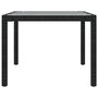 Voir la diapositive 4 : VIDAXL Table de jardin Noir 190x90x75 cm Verre trempe/resine tressee
