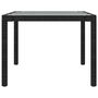 Voir la diapositive 4 : VIDAXL Table de jardin Noir 190x90x75 cm Verre trempe/resine tressee
