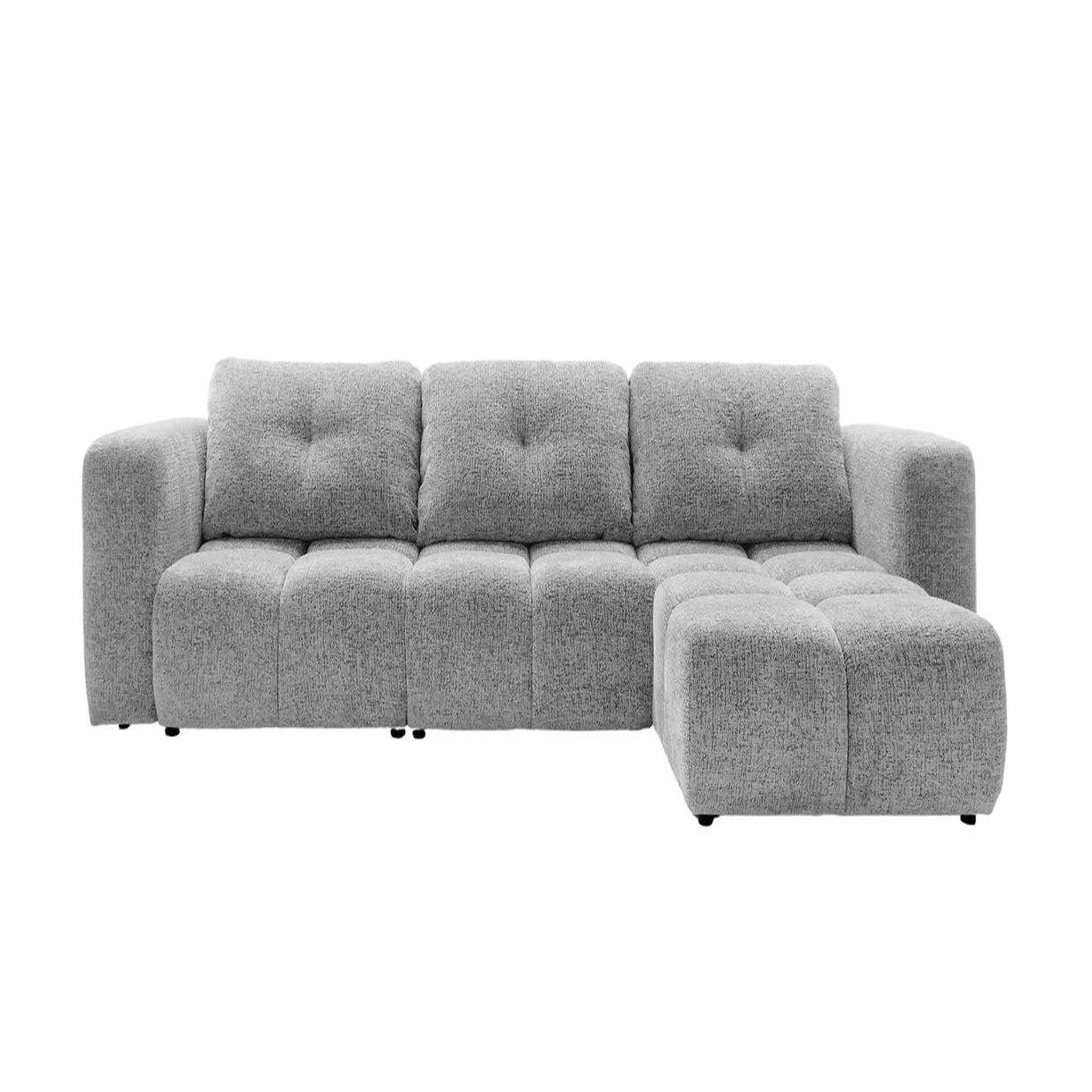 Voir la diapositive 1 : CASANOVA PARIS Romy 4 places - canapé d'angle convertible tissu chenille 4 places