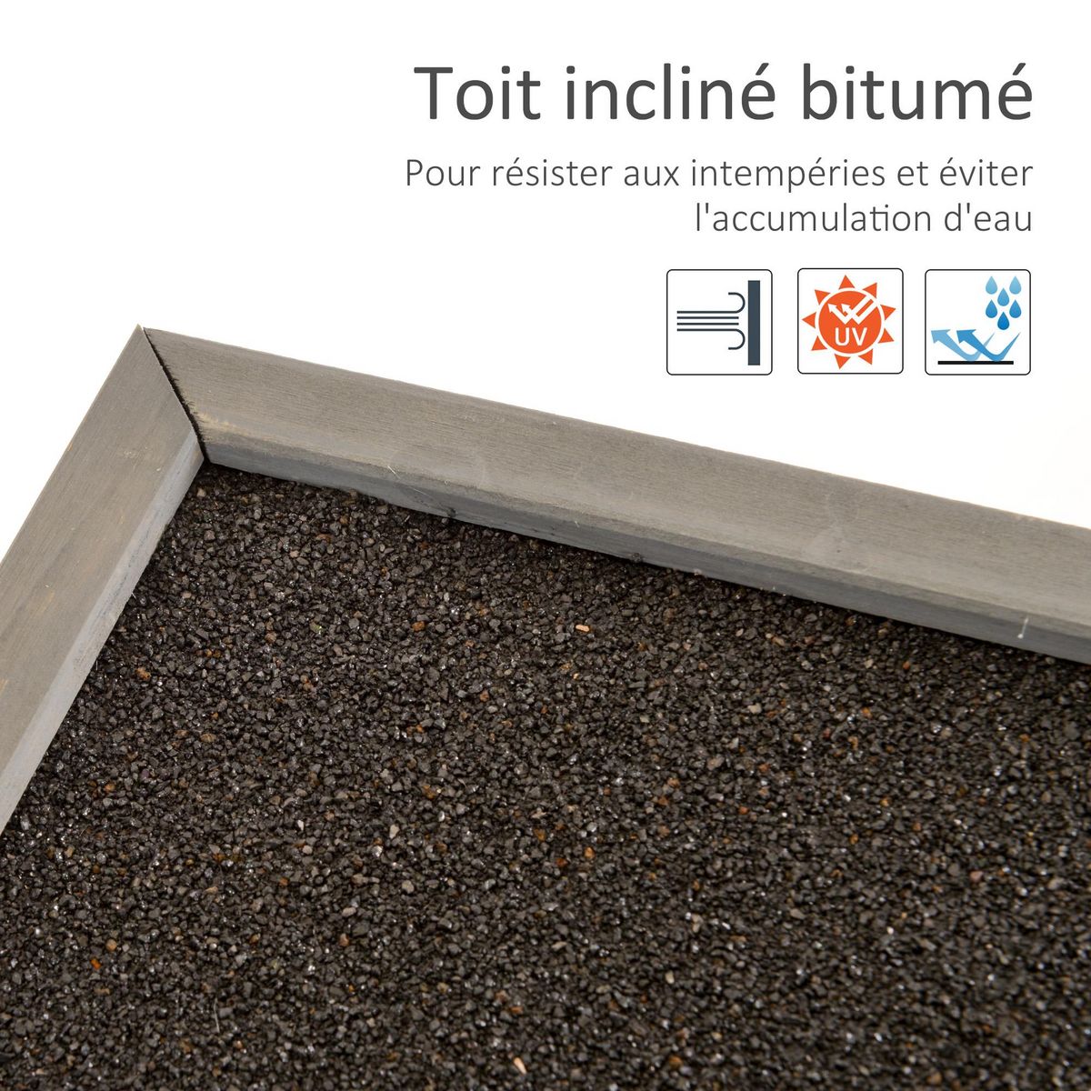 OUTSUNNY Armoire de jardin abri jardin remise pour outils sur pied dim. 87L x 46l x 96H cm étagère portes persiennes toit bitumé bois sapin autoclave gris