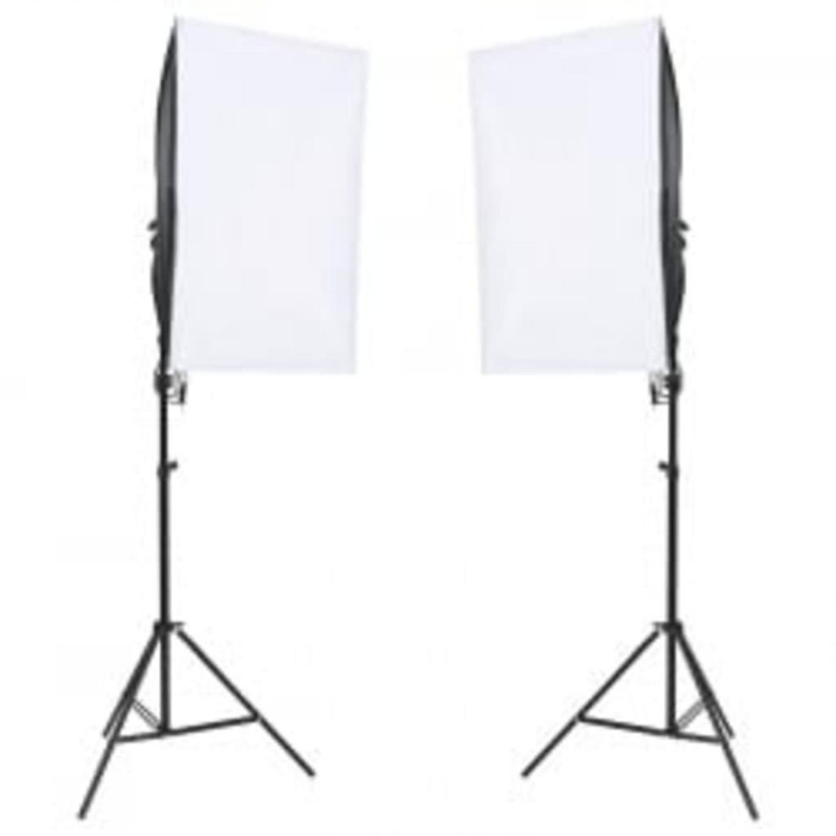 VIDAXL Kit de studio photo avec eclairage toile de fond et reflecteur