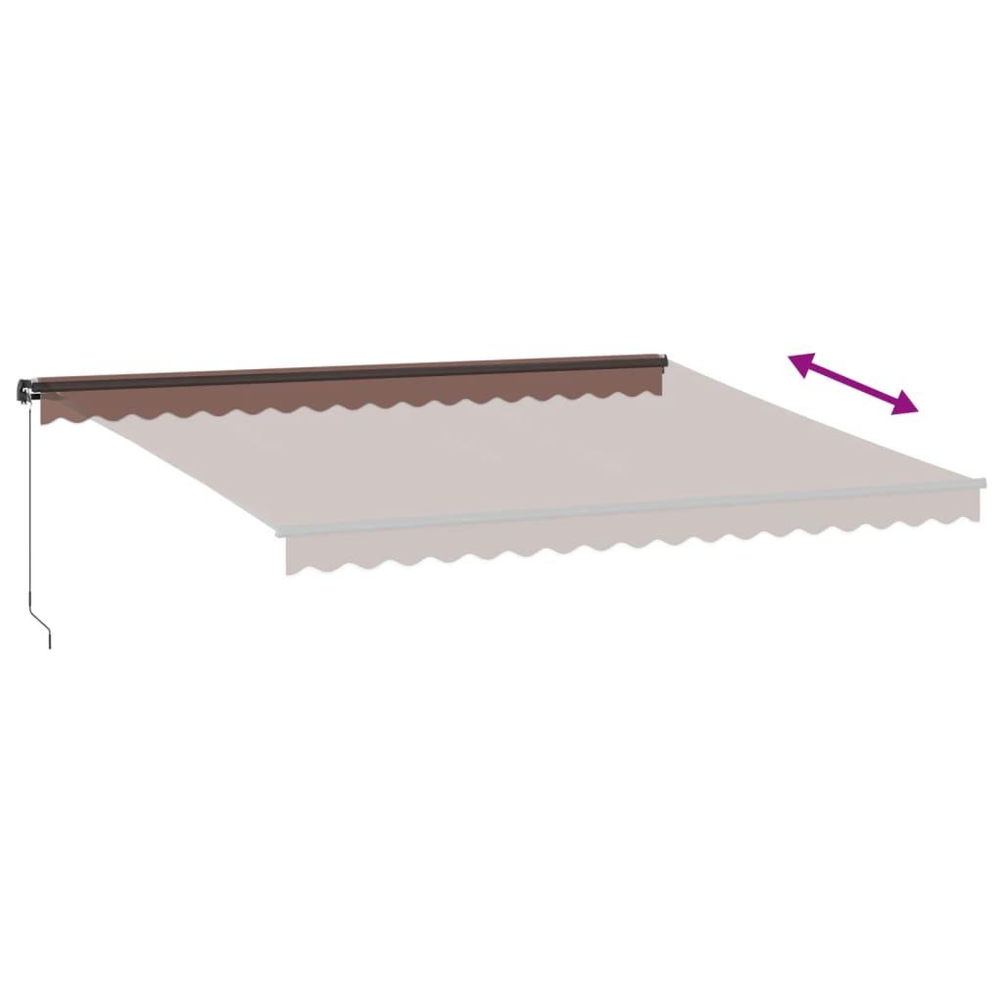 Voir la diapositive 5 : VIDAXL Auvent manuel retractable marron 450x350 cm