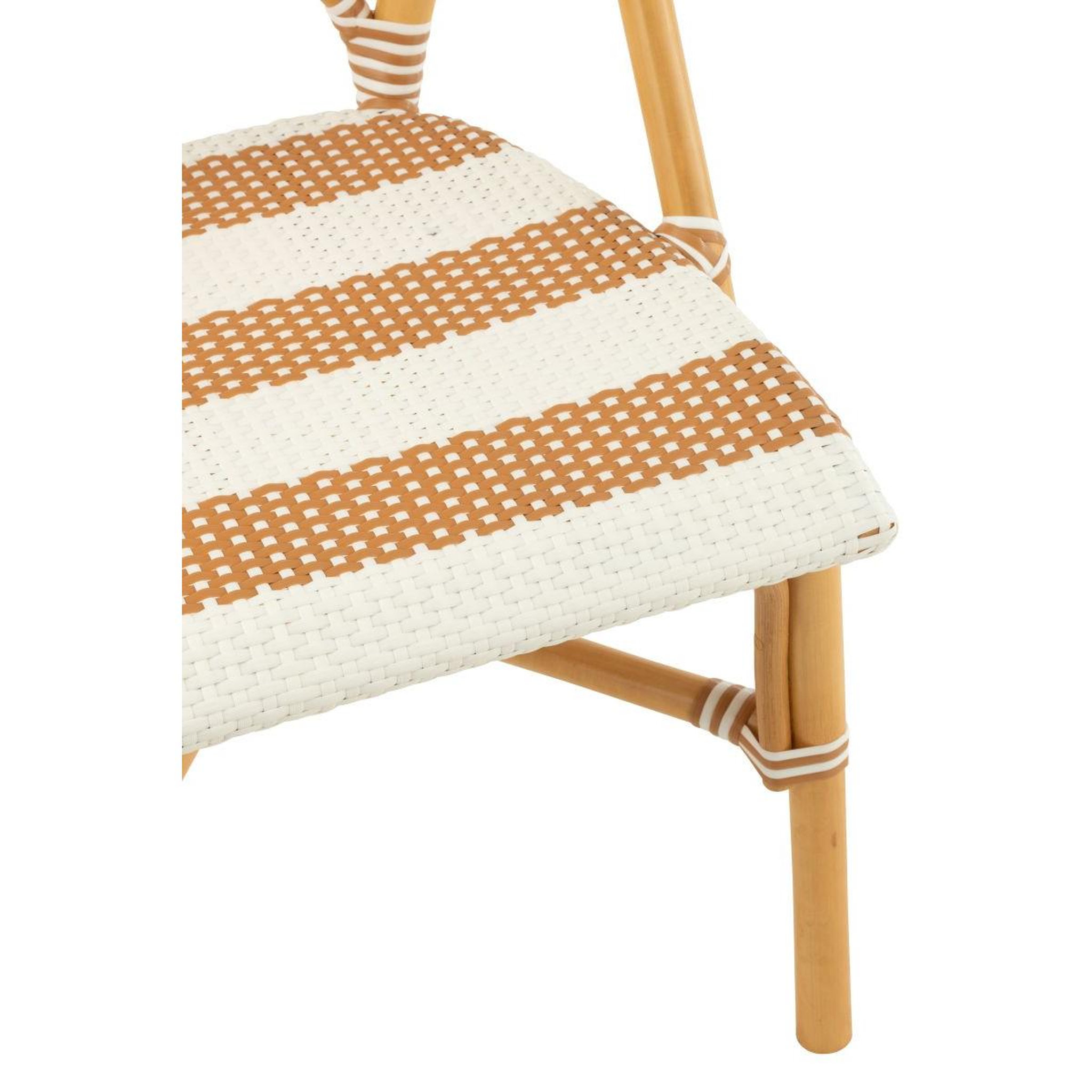 Voir la diapositive 6 : J-LINE Chaise en rotin  danial  85cm blanc