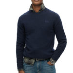 SUPERDRY Pull  Homme Superdry Essential Slim Fit Crew Jumper. Coloris disponibles : Bleu