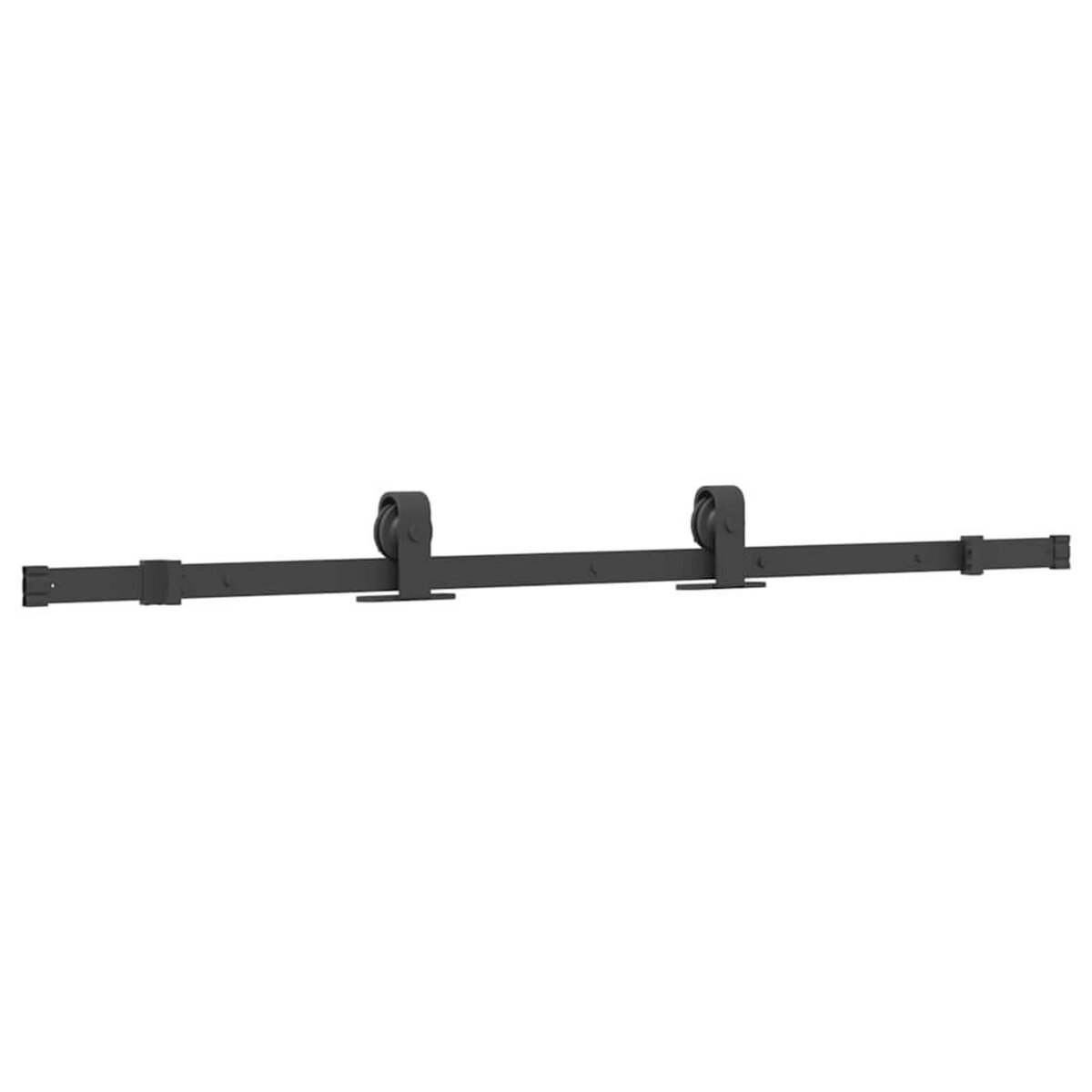 VIDAXL Porte coulissante kit de quincaillerie noir 76x205 cm verre ESG