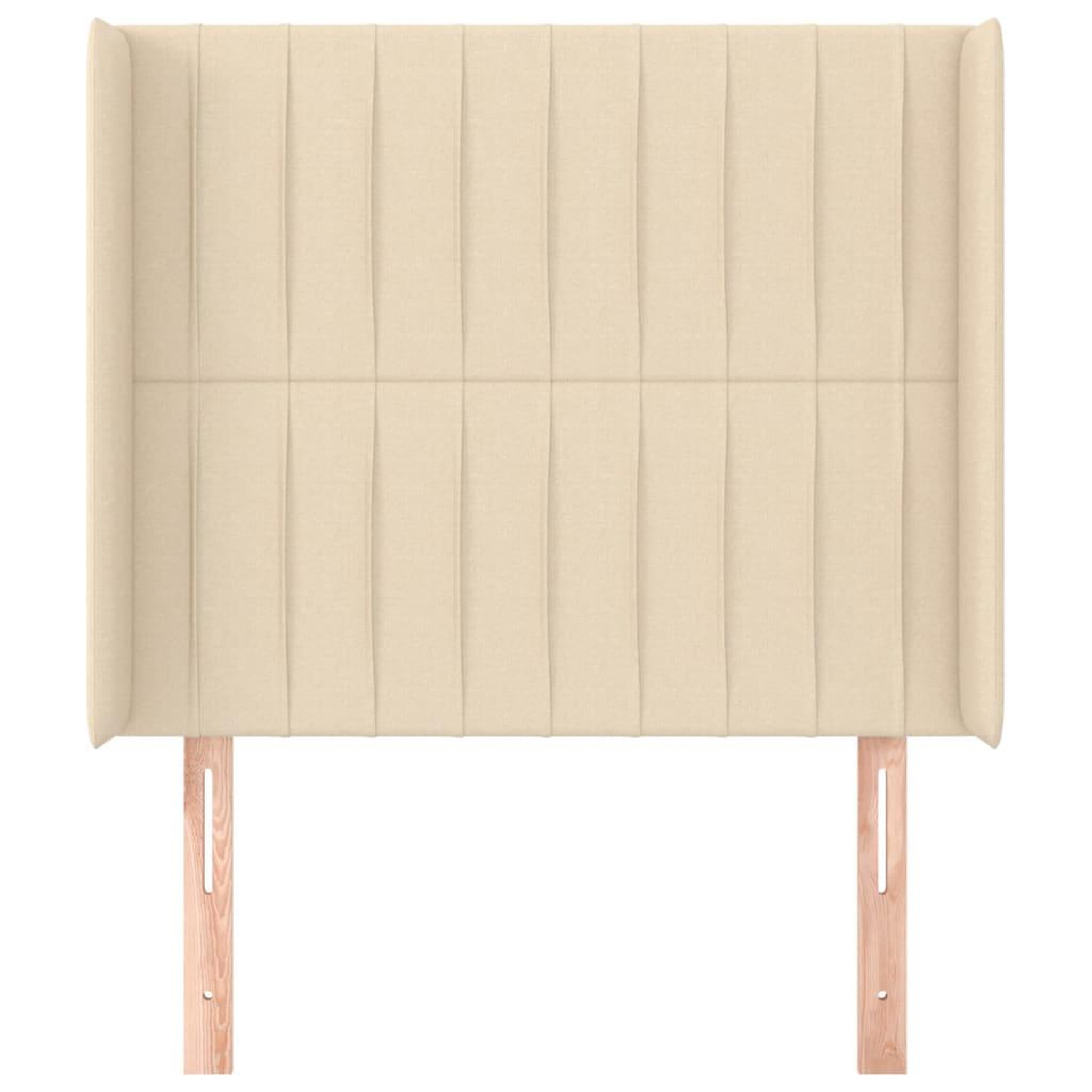 Voir la diapositive 3 : VIDAXL Tete de lit avec oreilles Creme 103x16x118/128 cm Tissu