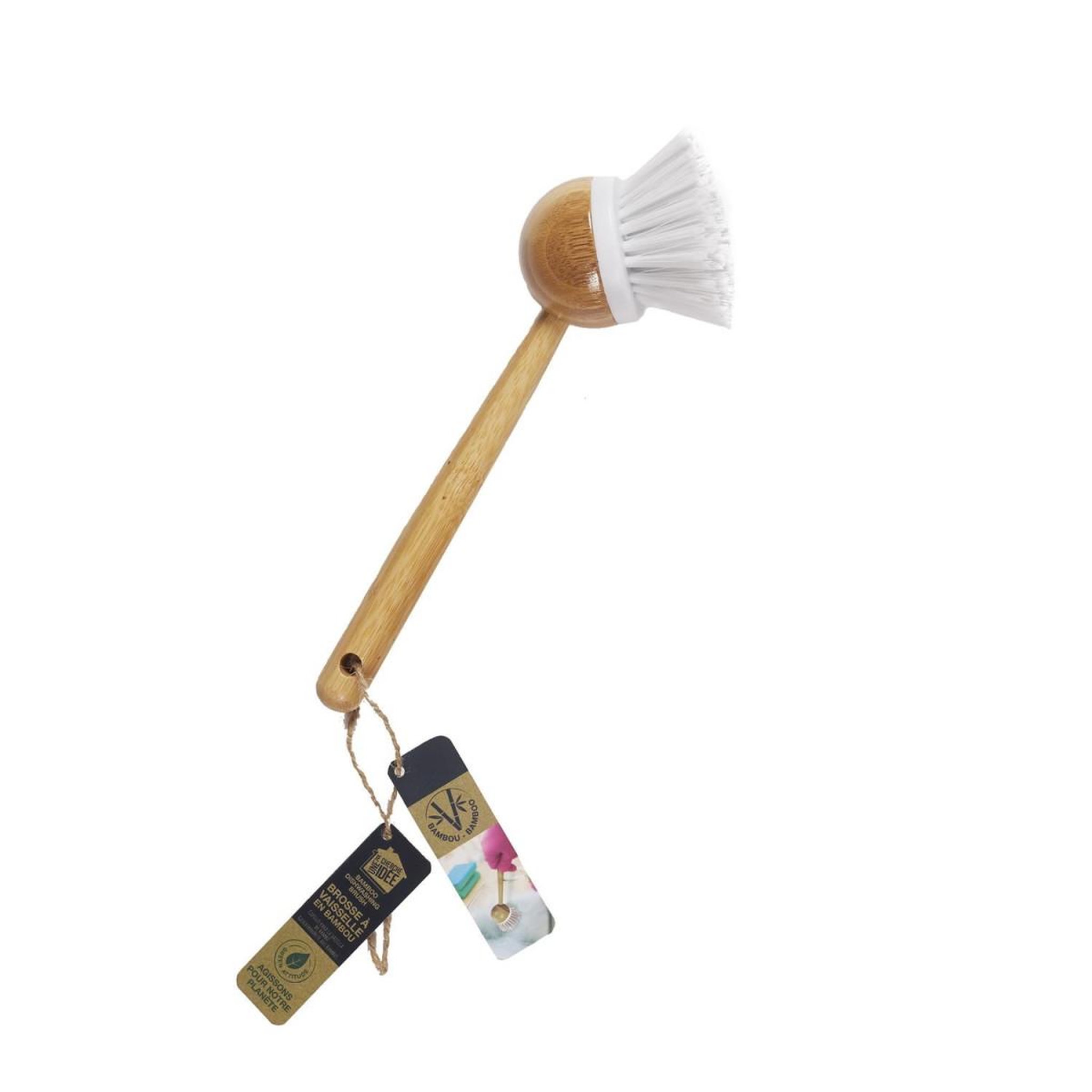 Voir la diapositive 5 : Je cherche une idee Brosse à vaisselle  bambou  23cm naturel