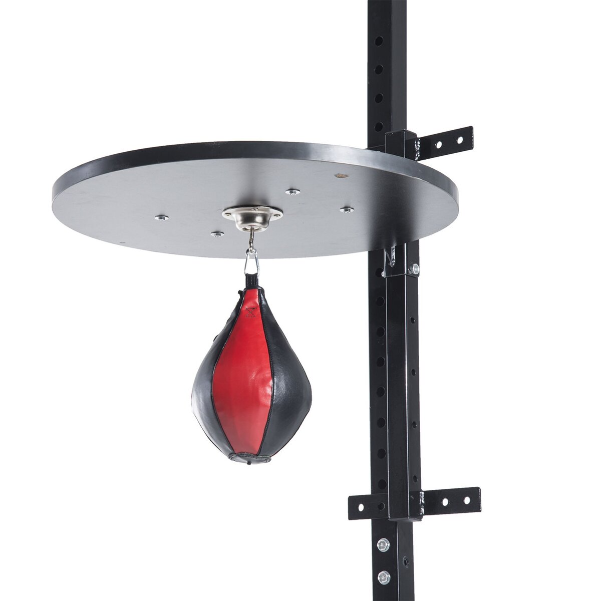 HOMCOM Punching Ball Poire de Vitesse Boxe avec Support Rouge Noir 