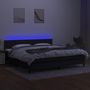 Voir la diapositive 4 : VIDAXL Sommier a lattes de lit et matelas et LED Noir 200x200 cm Tissu