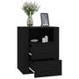 Voir la diapositive 5 : VIDAXL Table de chevet Noir 50x36x60 cm Bois d'ingenierie