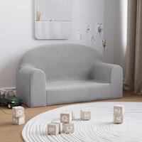 vidaXL Canapé-lit enfant 2 places gris clair étoiles peluche douce - Petit  mobilier enfant - Achat & prix