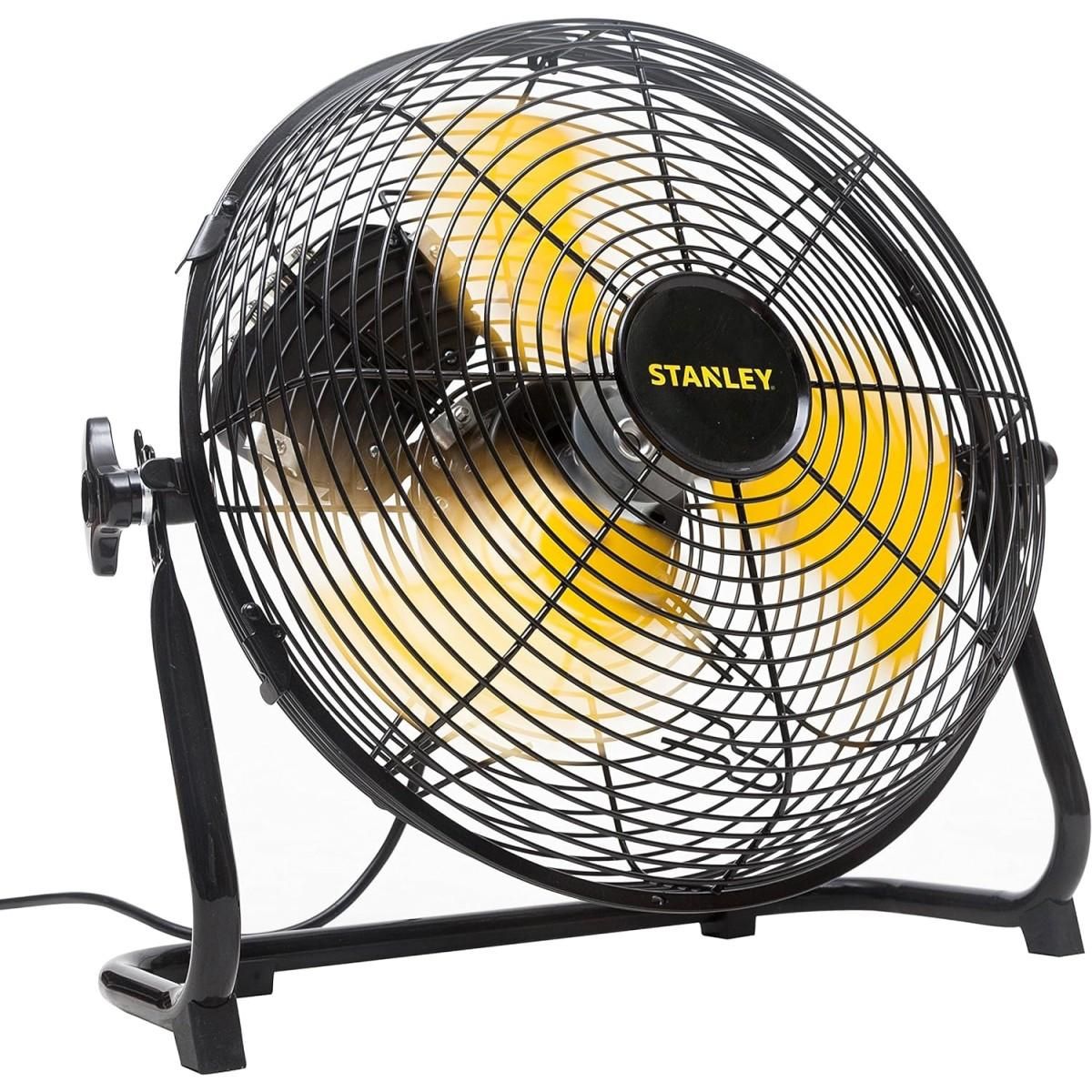 Stanley Ventilateur de sol 60W Ø30 cm 3 vitesses Orientable Débit d'air 2600m³/h STANLEY