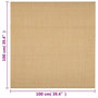 Voir la diapositive 6 : VIDAXL Tapis Sisal naturel 100x100 cm