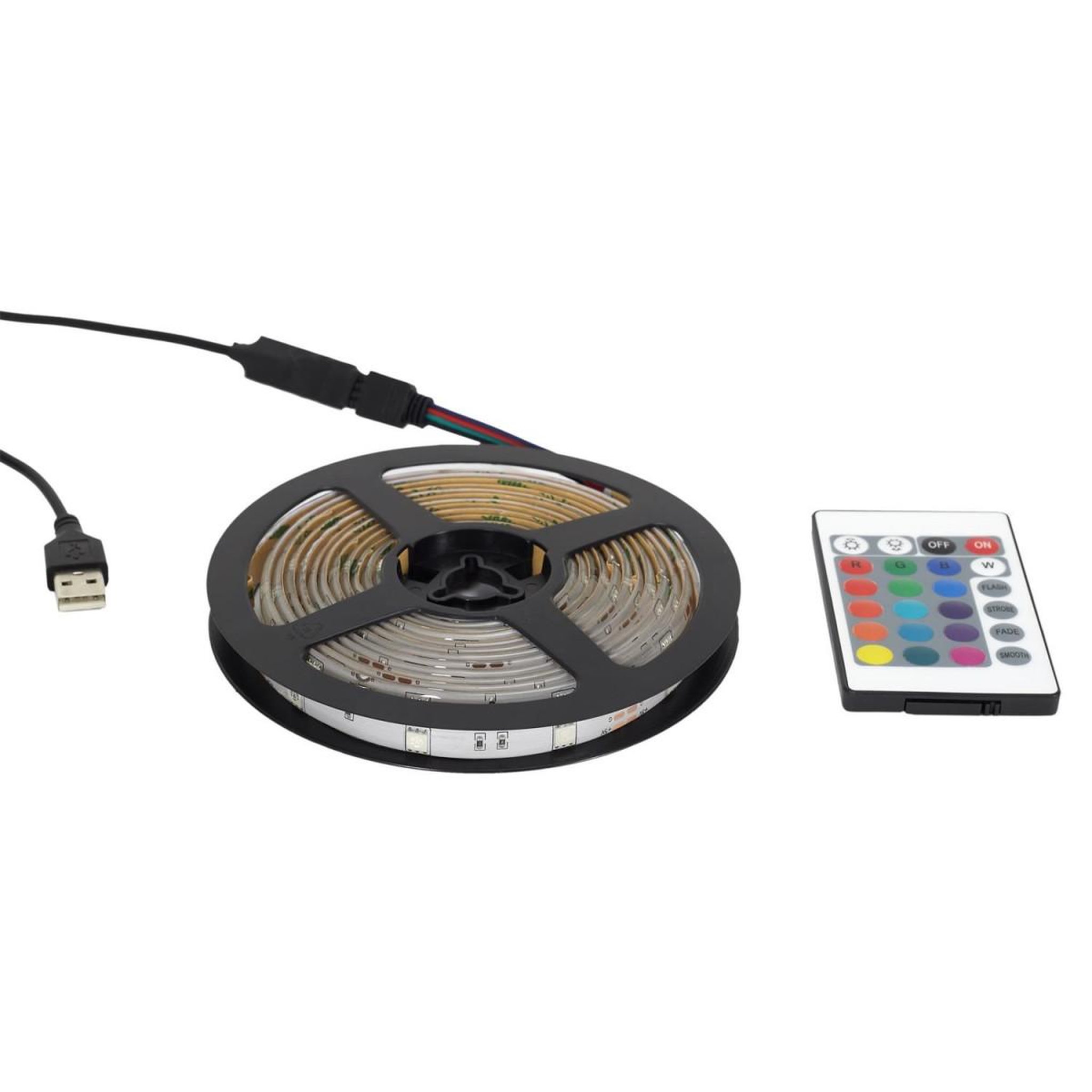 The Home Deco Factory Ruban 150 leds  15 couleurs  5m multicolore