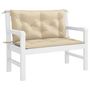 Voir la diapositive 4 : VIDAXL Coussin de banc de jardin beige 100x(50+50)x7 cm tissu oxford