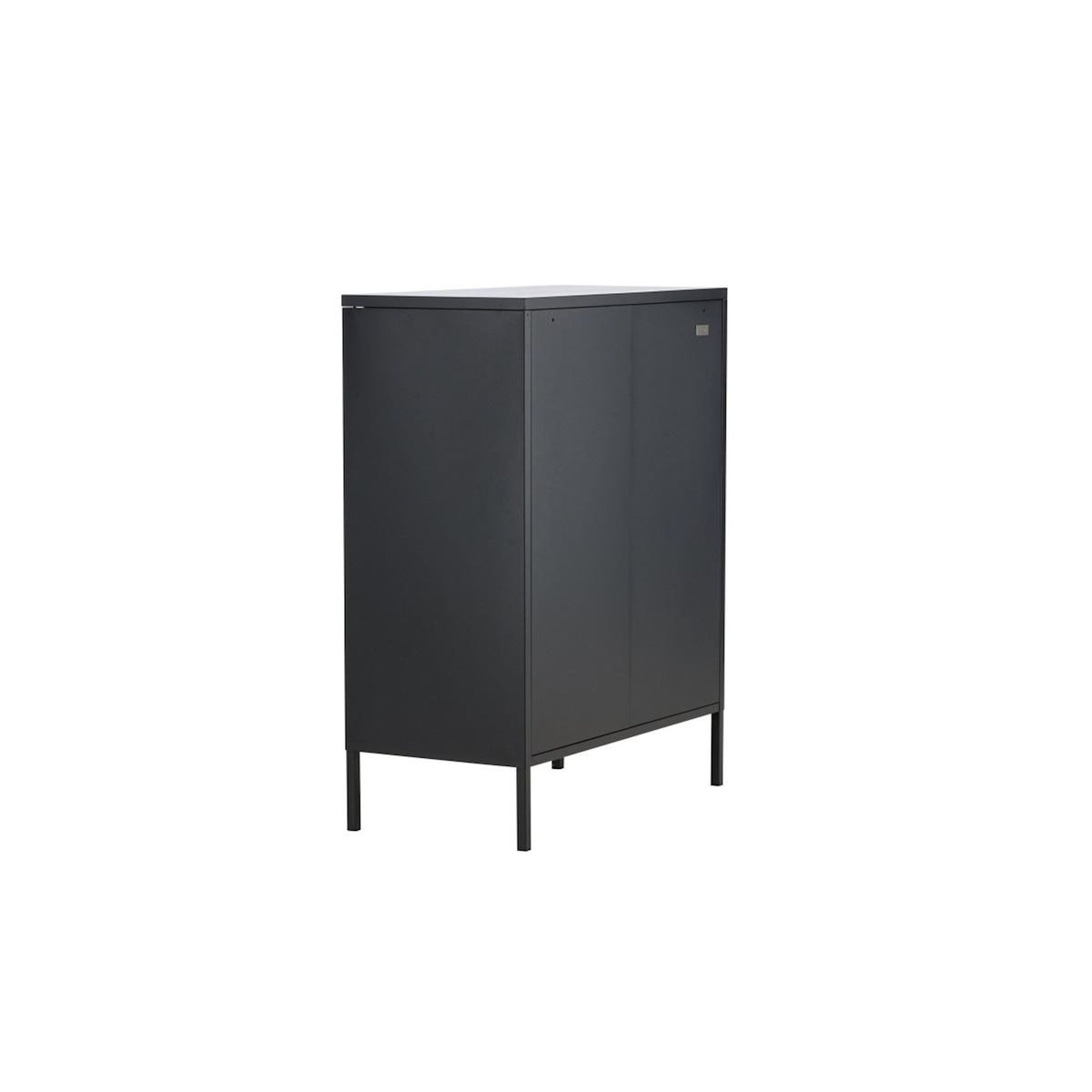 Paris Prix Buffet 2 Portes en Métal  Misha  101cm Noir