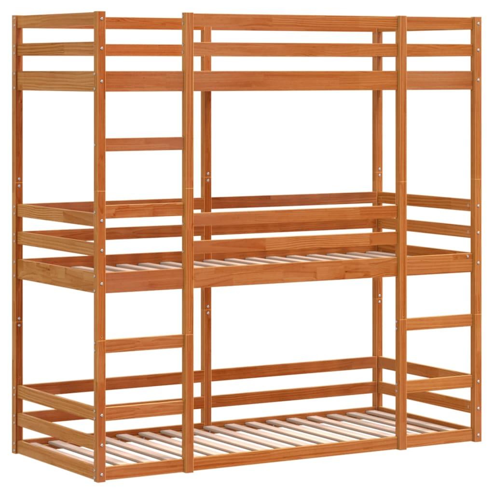Voir la diapositive 3 : VIDAXL Lit superpose triple sans matelas 90x190 cm bois de pin massif