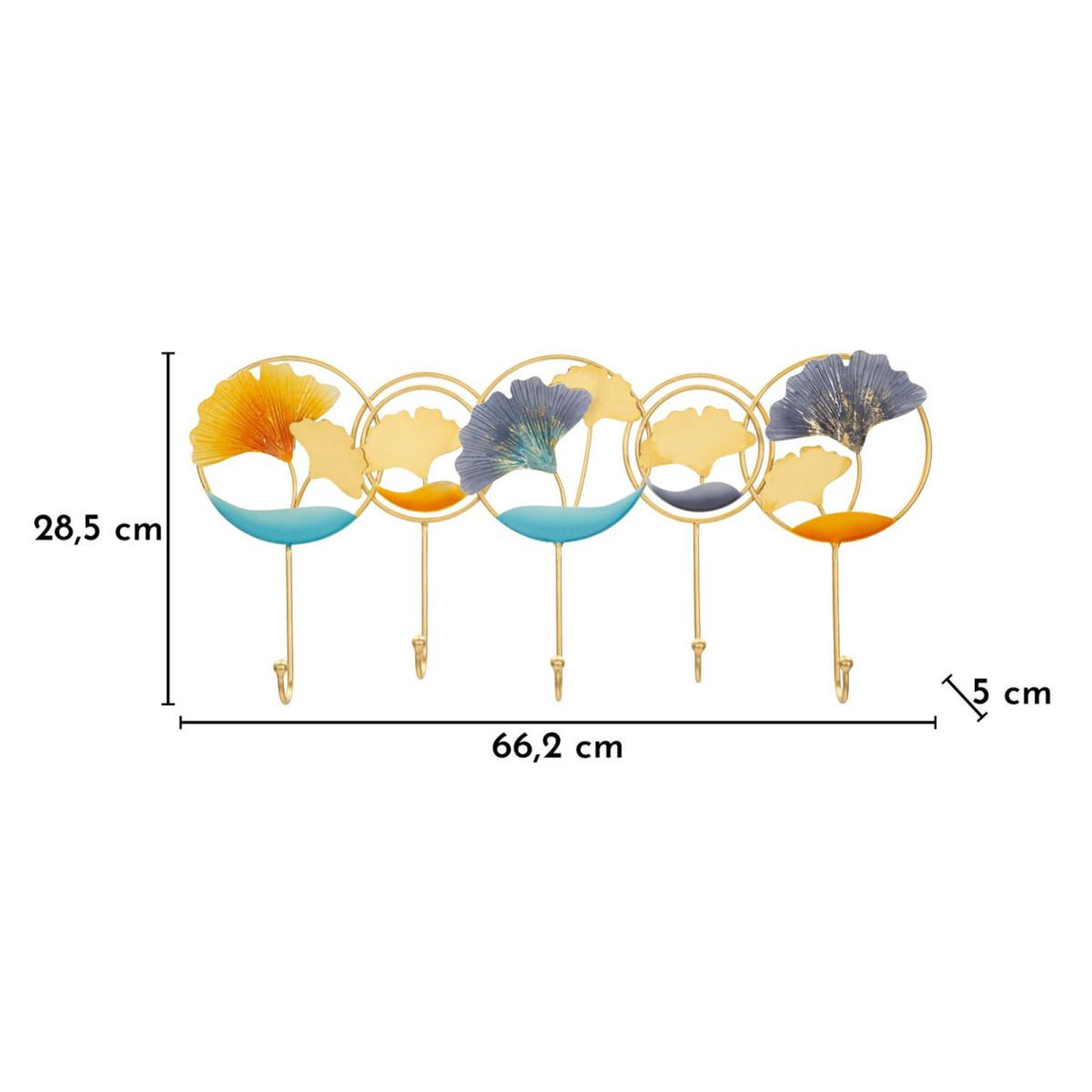 Voir la diapositive 6 : Paris Prix Patère murale en métal  polly  60cm orange & bleu
