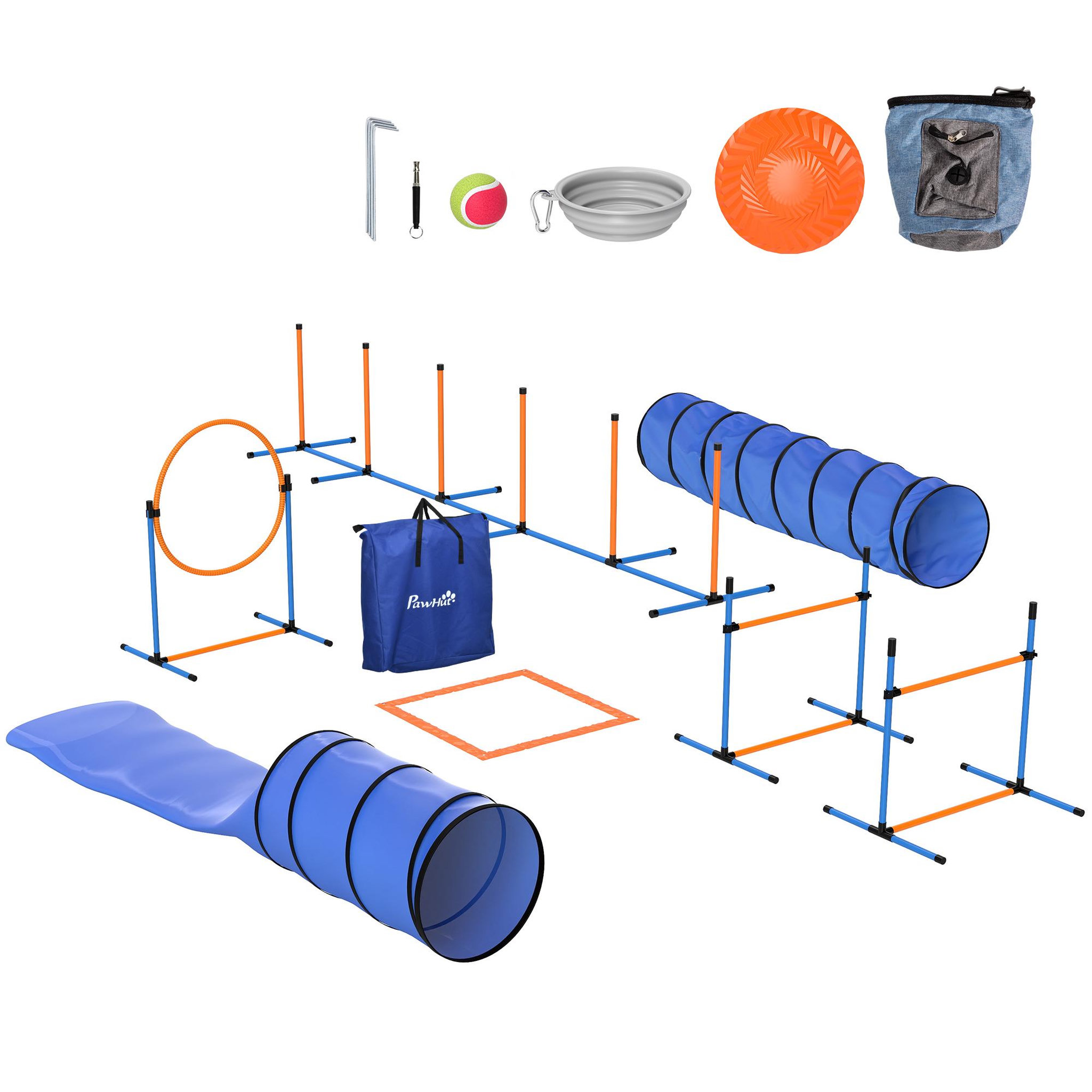 PAWHUT Kit d'agilité complet pour chien 11 pièces