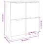 Voir la diapositive 6 : VIDAXL Buffet Blanc 60x30x70 cm Bois d'ingenierie
