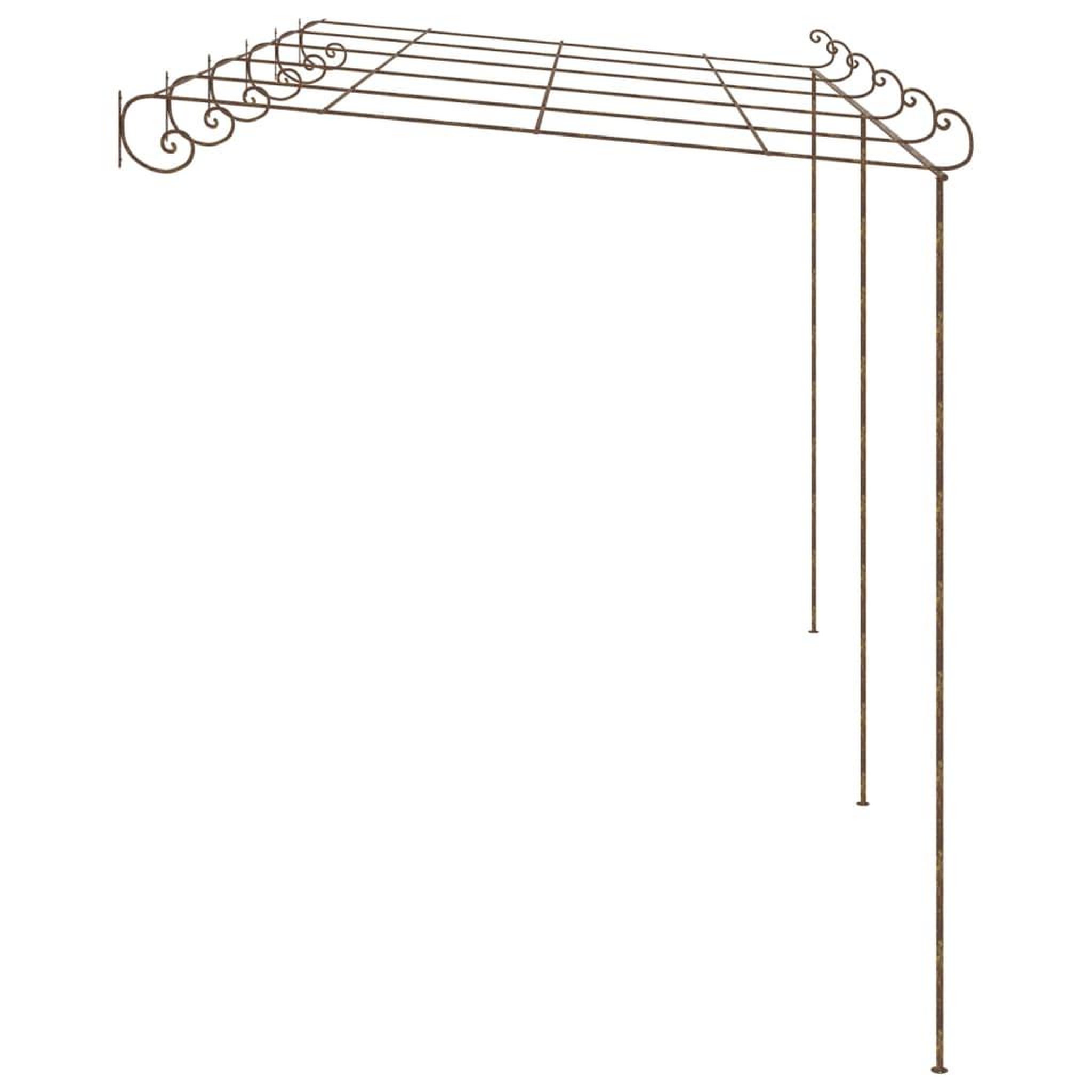 Voir la diapositive 3 : VIDAXL Pergola de jardin Marron antique 6x3x2,5 m Fer
